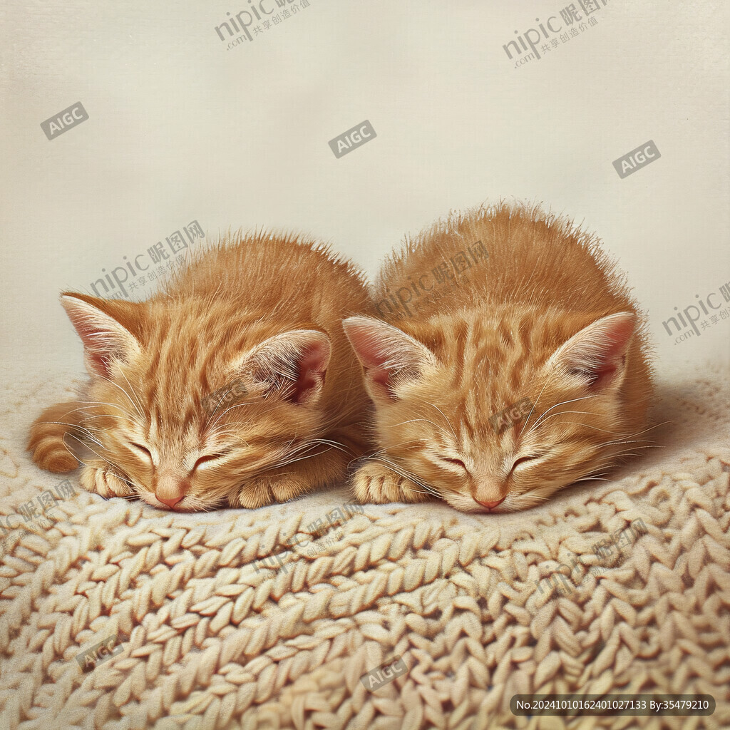 躺在沙发上的小猫插画
