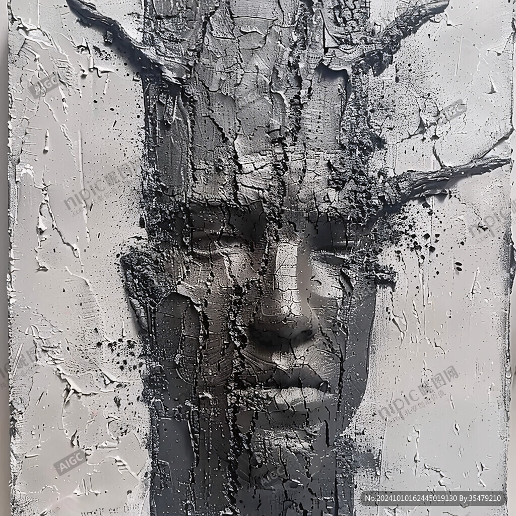 人脸色块拼接装饰画