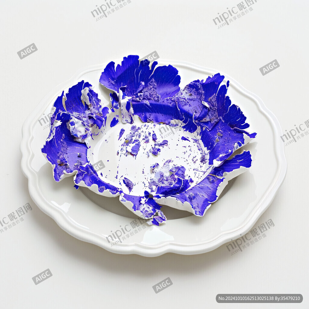 玫瑰紫葵花瓷盘