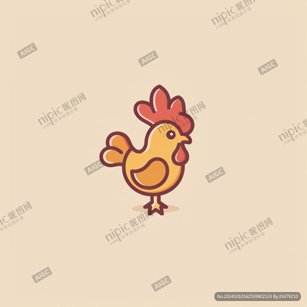 卡通鸡标志设计