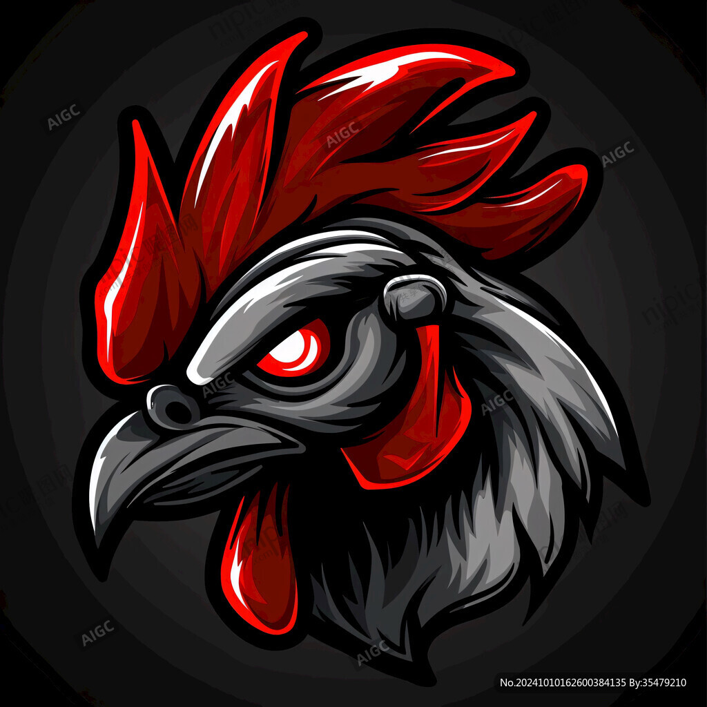 鸡头logo