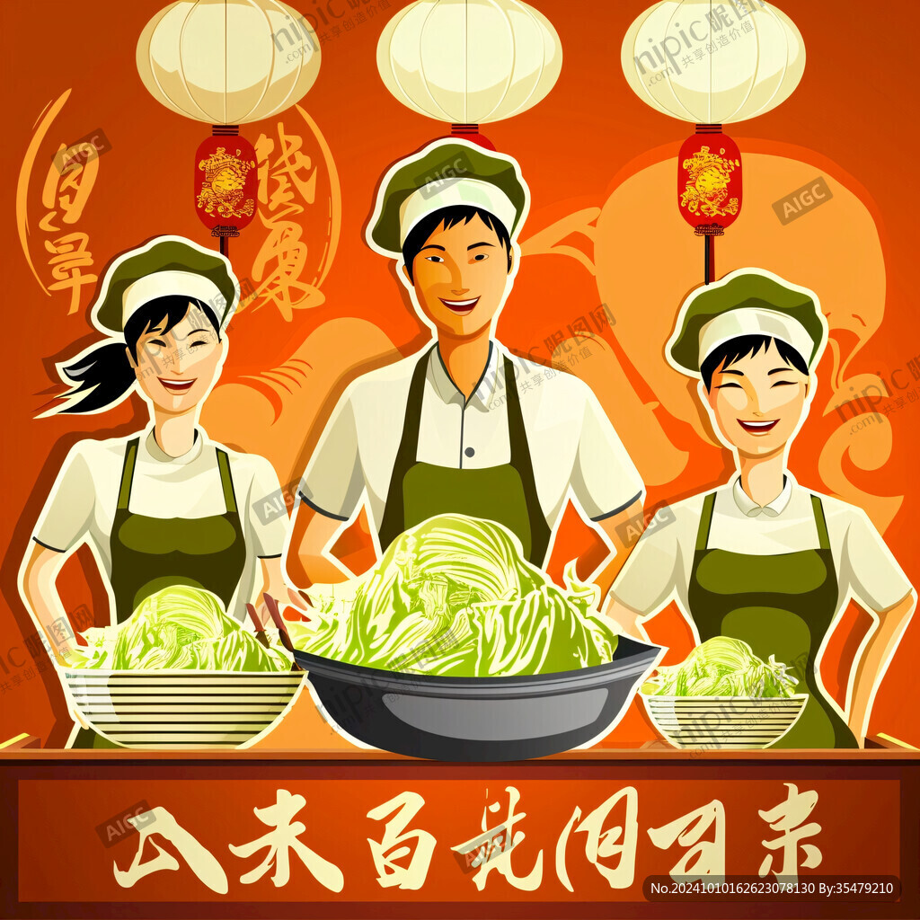 炒菜插画海报