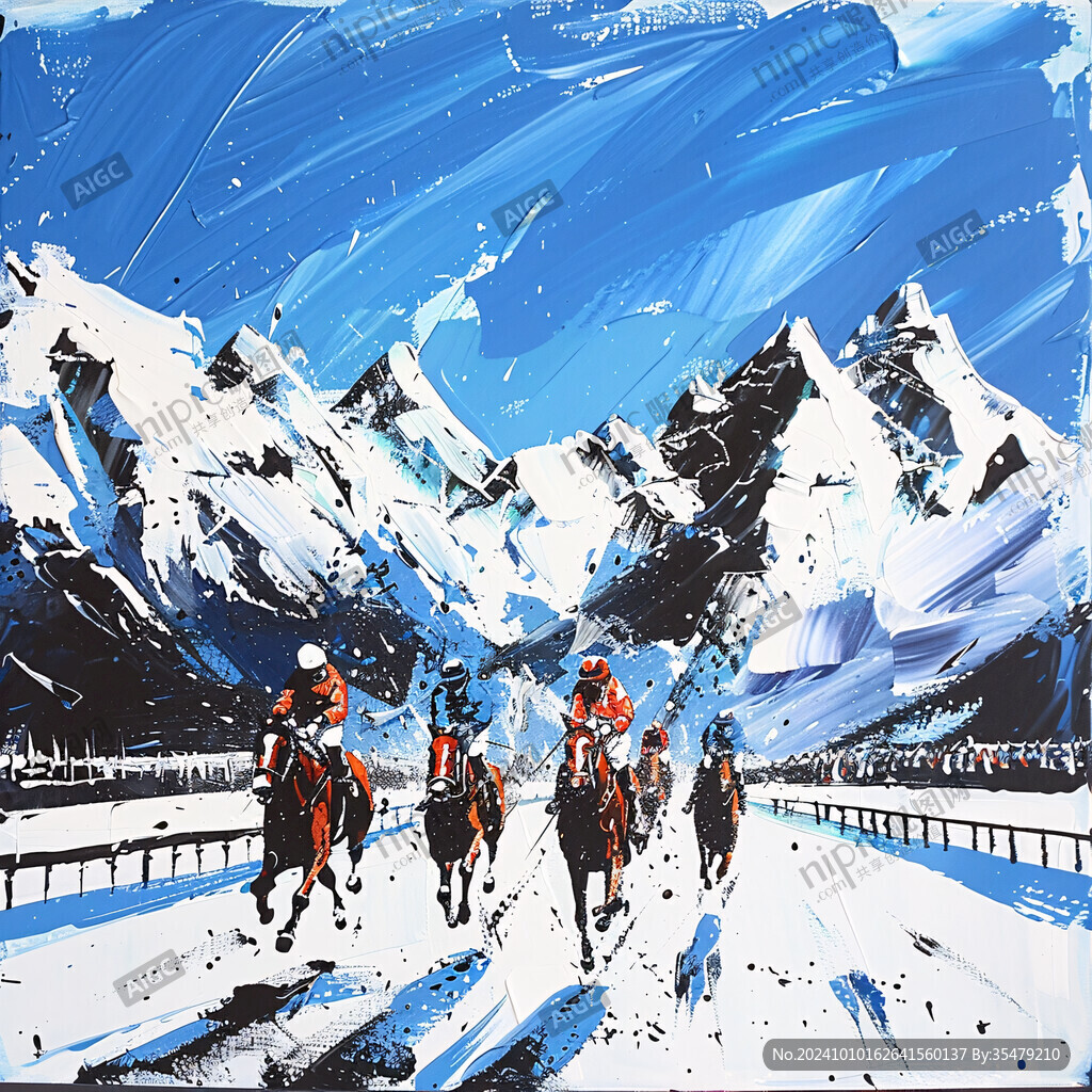 青藏高原油画设计