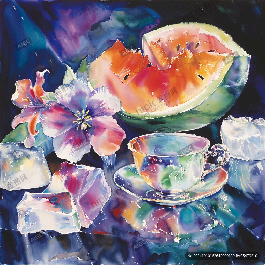 漂亮的水果油画