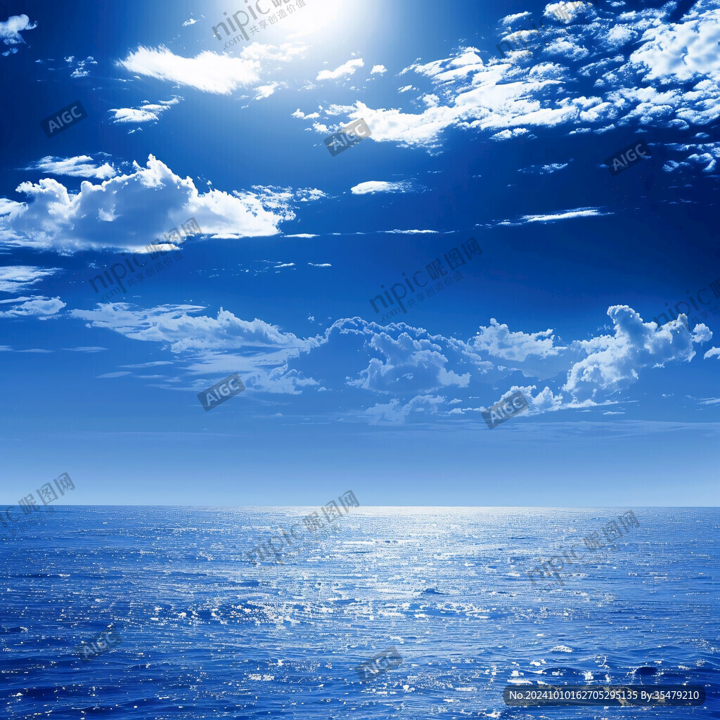 白云蓝色海洋
