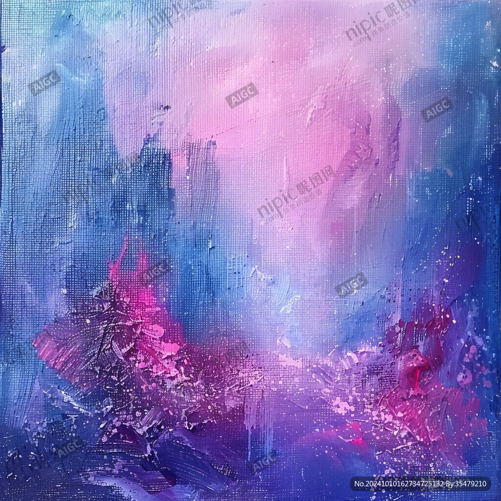 紫色抽象画