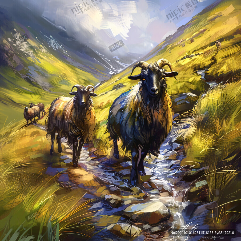 阿尔巴斯羊插画