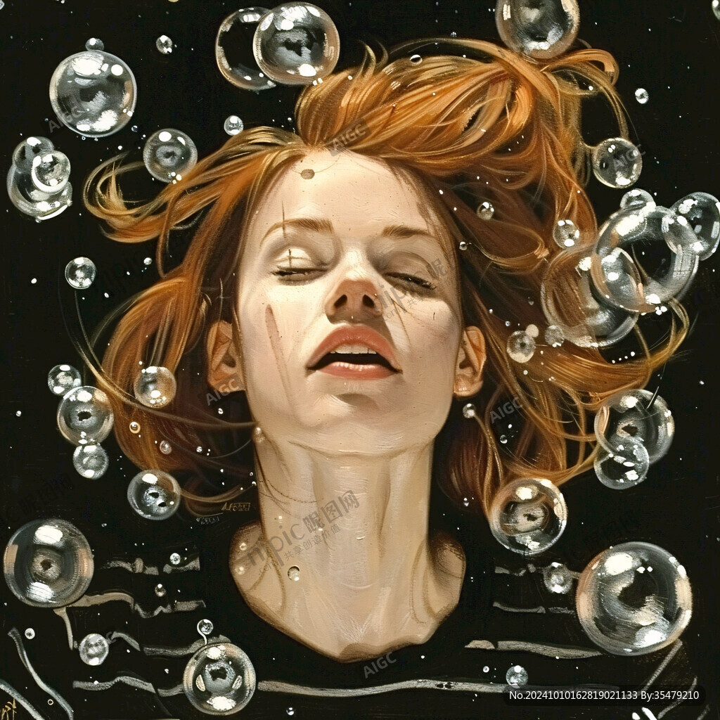 数字美女插画