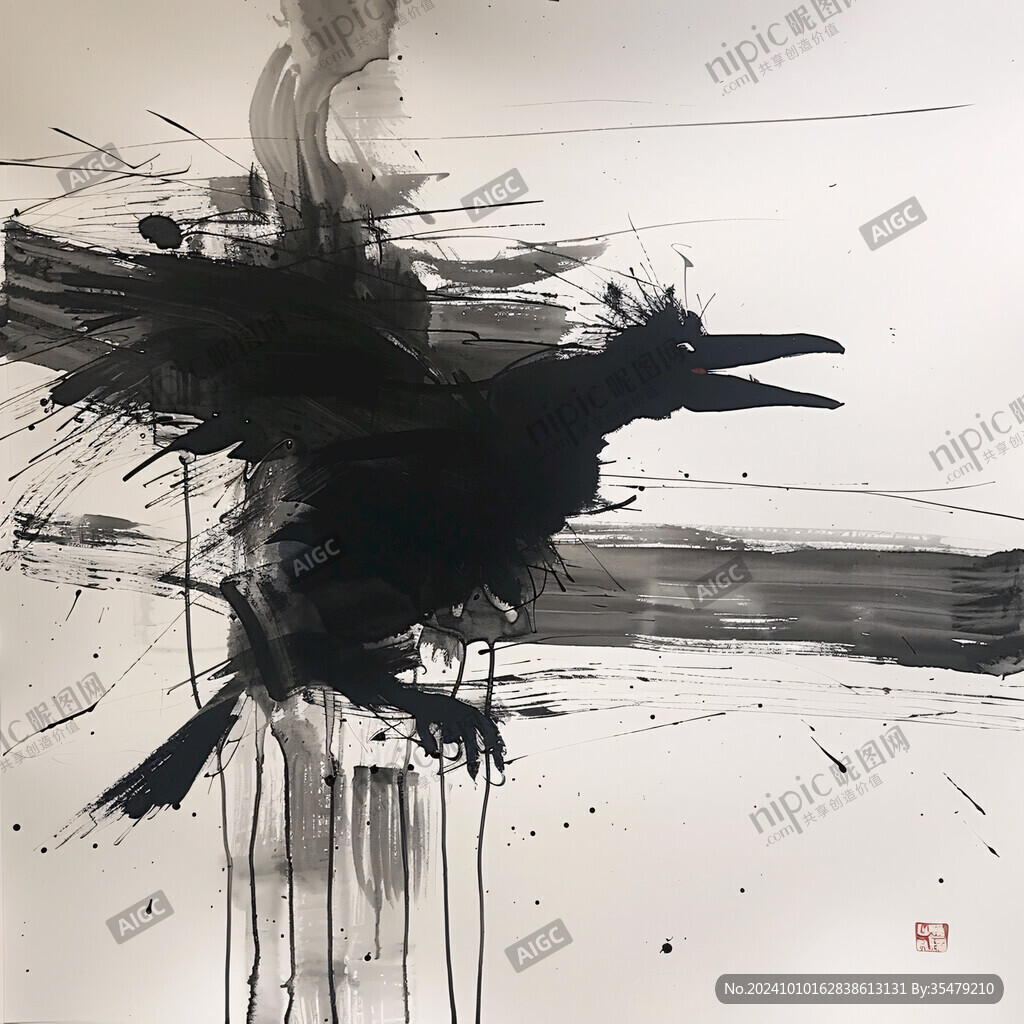 ktv抽象水墨画