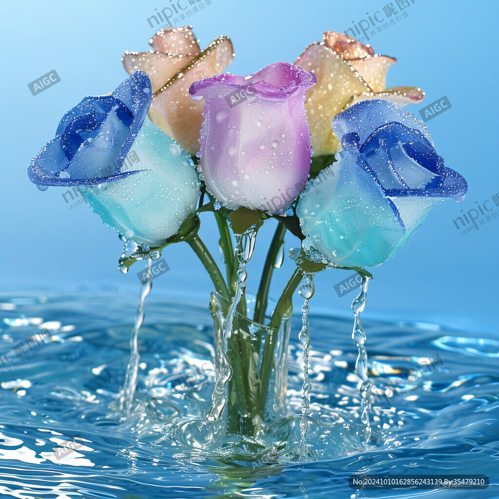 水珠水滴雨滴鲜花