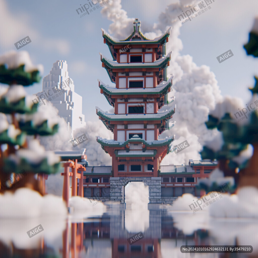 宫殿楼阁仙境仙人大殿