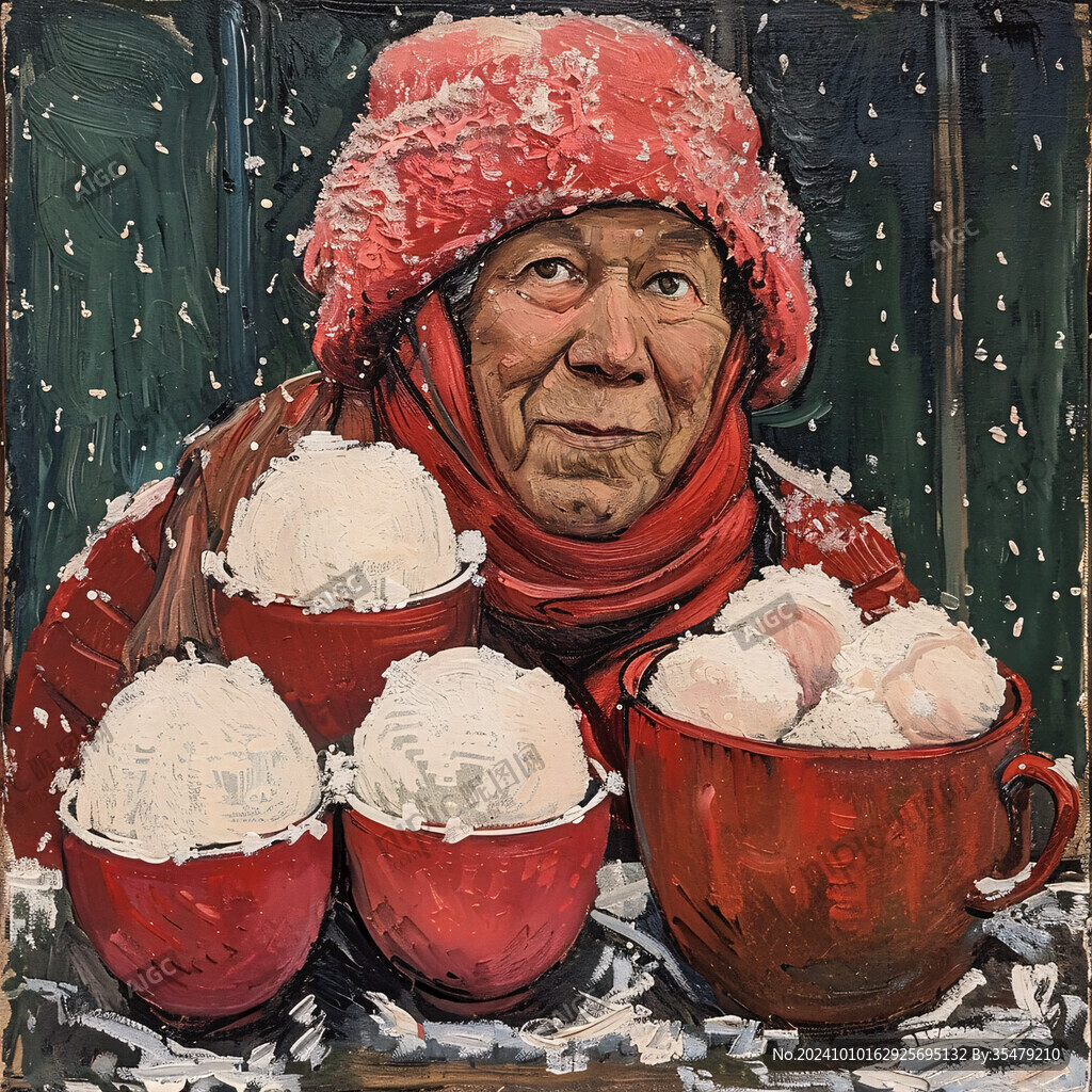 老人油画