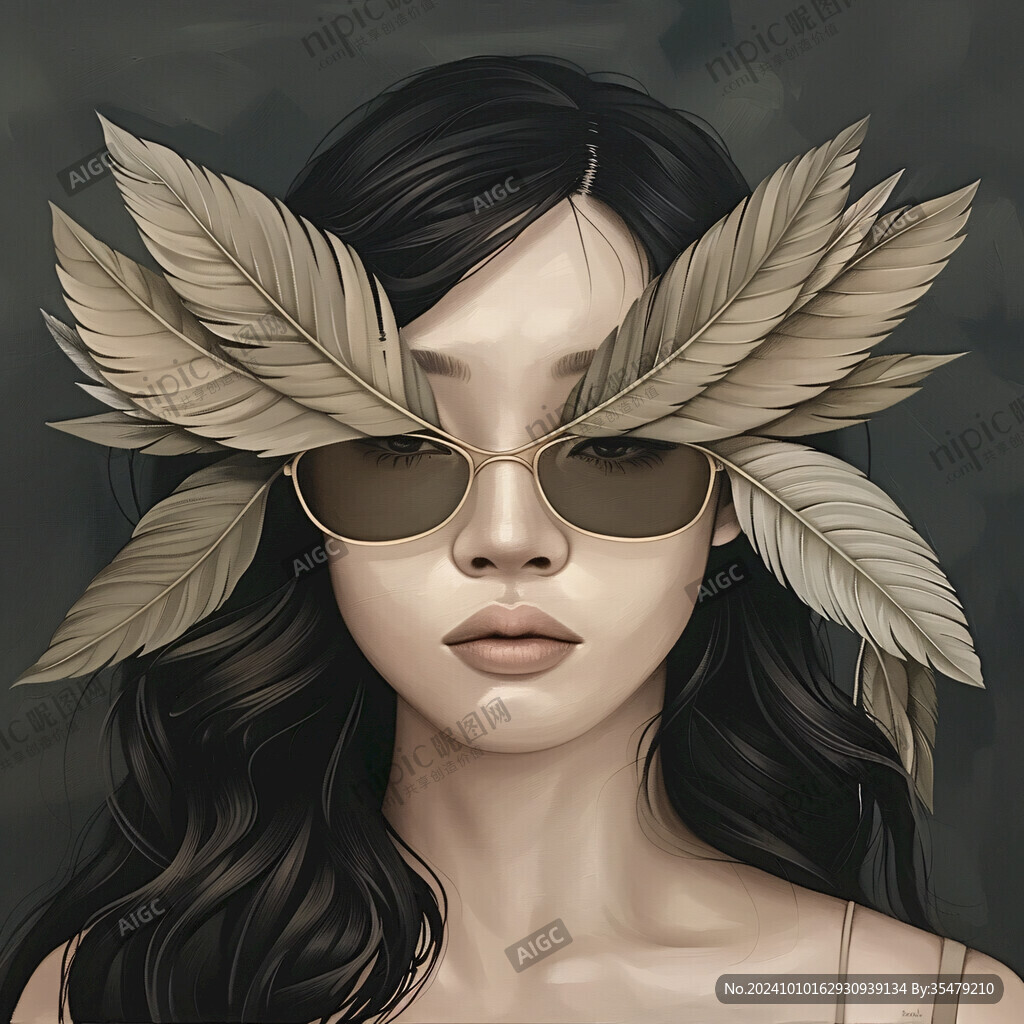 墨镜人物插画