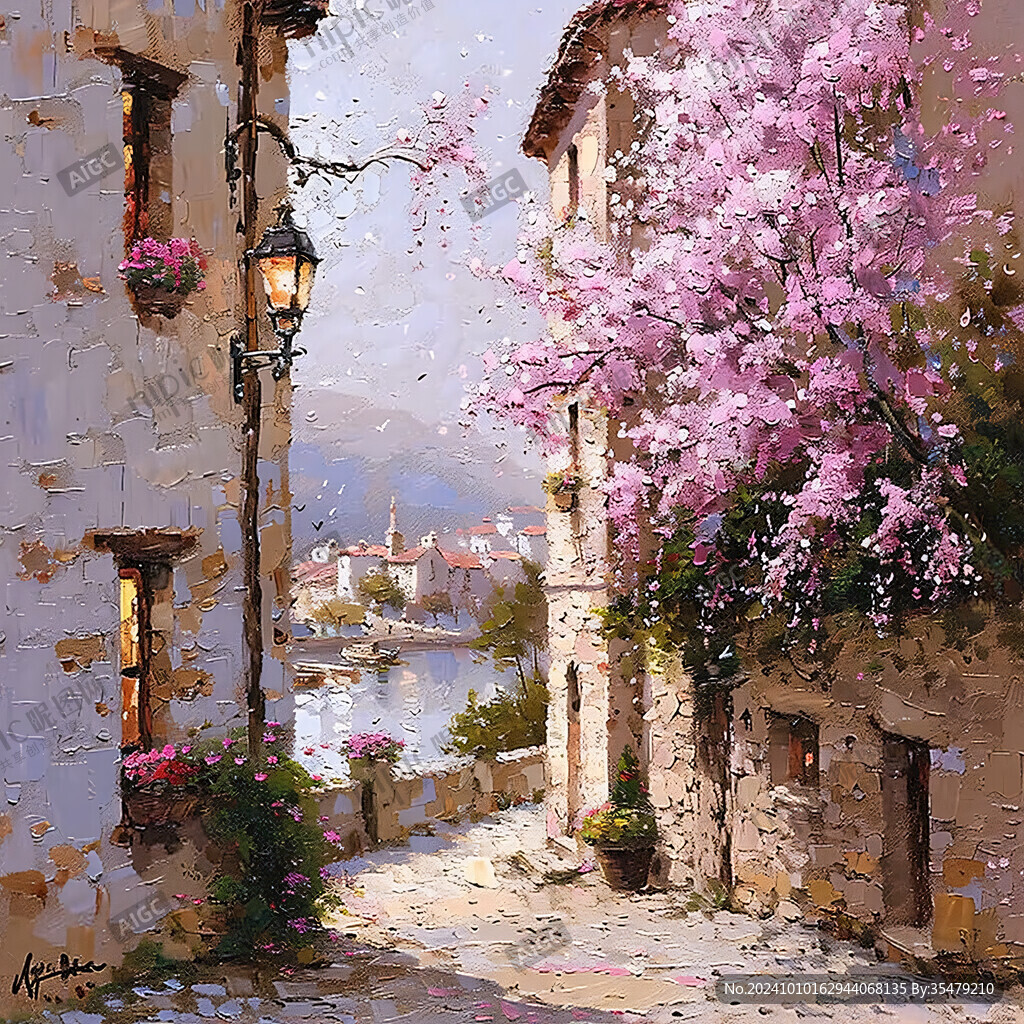 欧洲街景油画