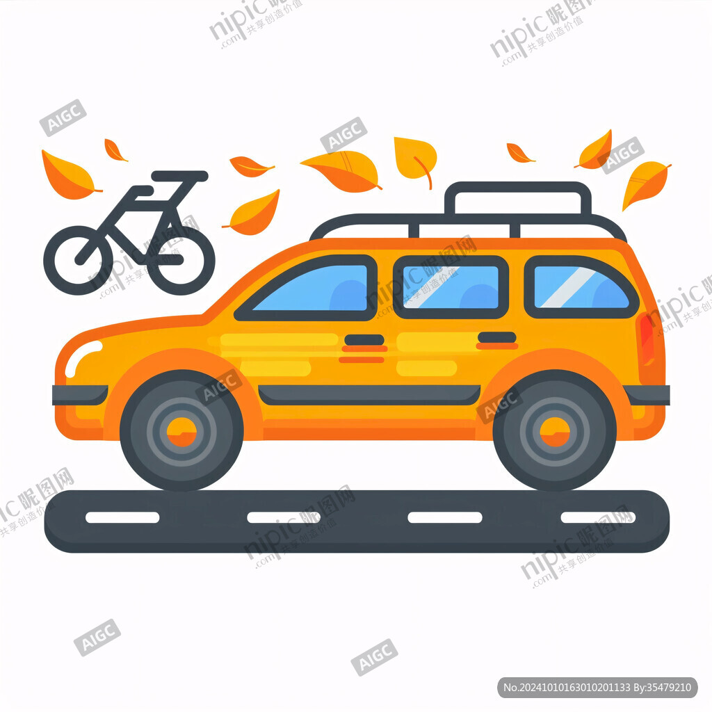 桔黄色汽车