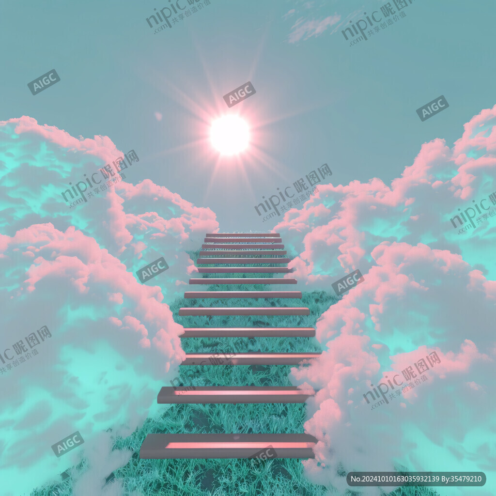 浪漫的天空台阶