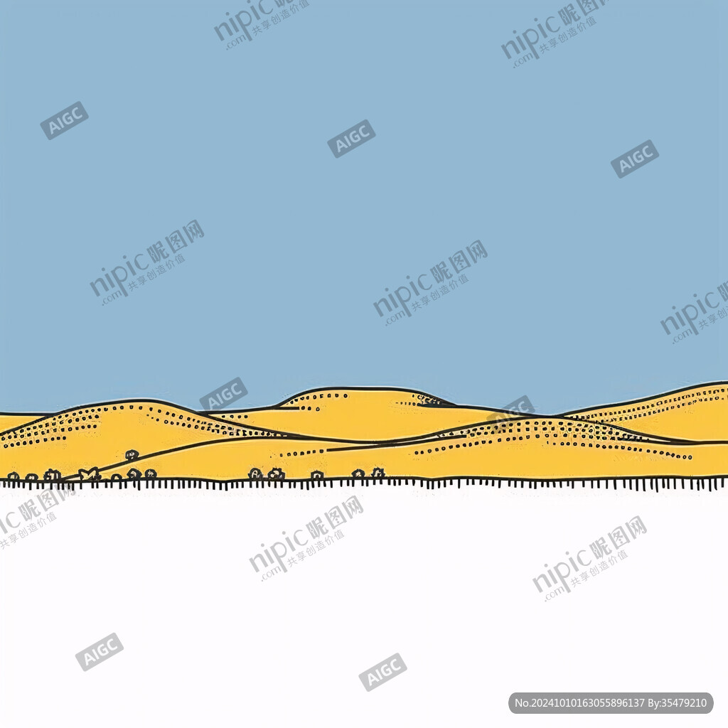 戈壁滩插画