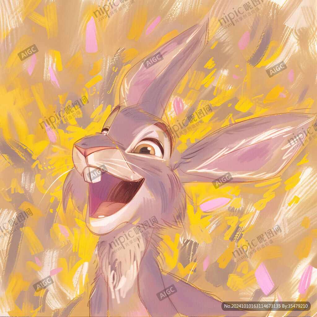 漫画兔子兔子插画
