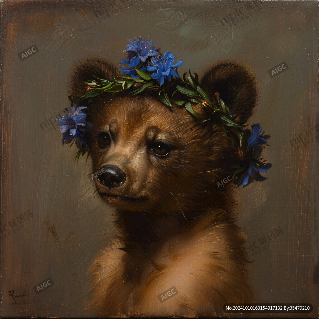 漂亮的狗狗油画