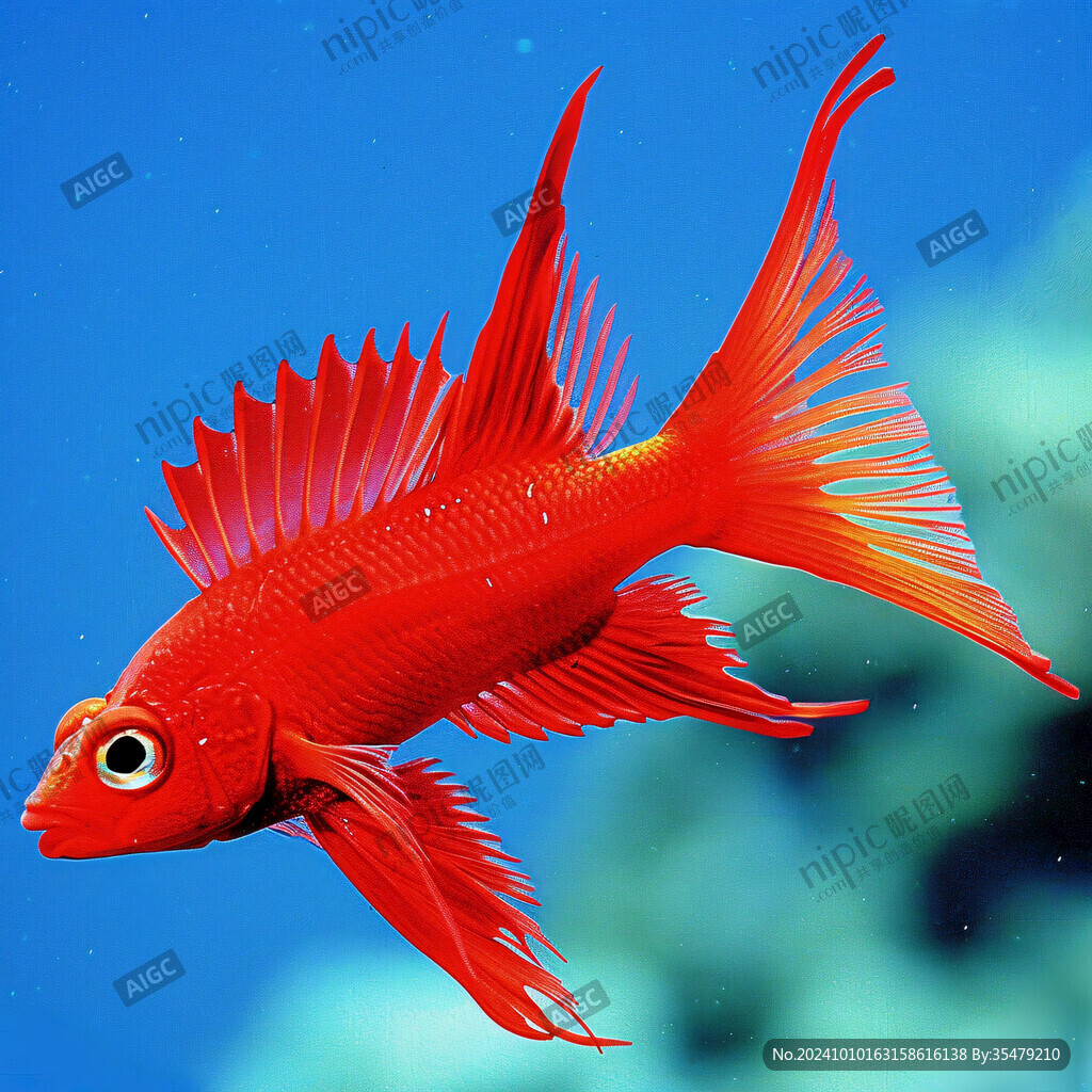 卡通写实红鲤鱼
