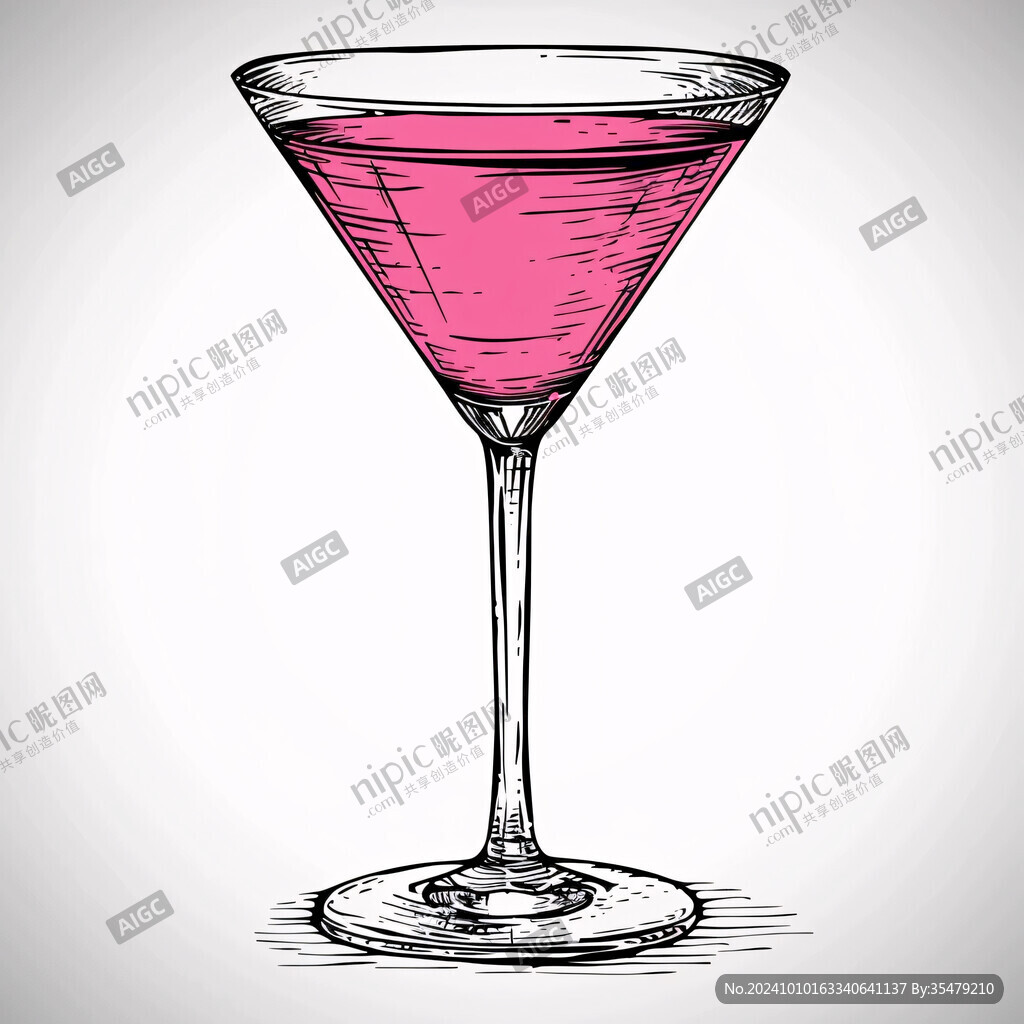 鸡尾酒插画