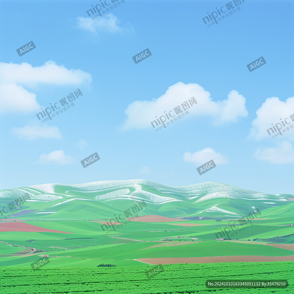 草原风光插画