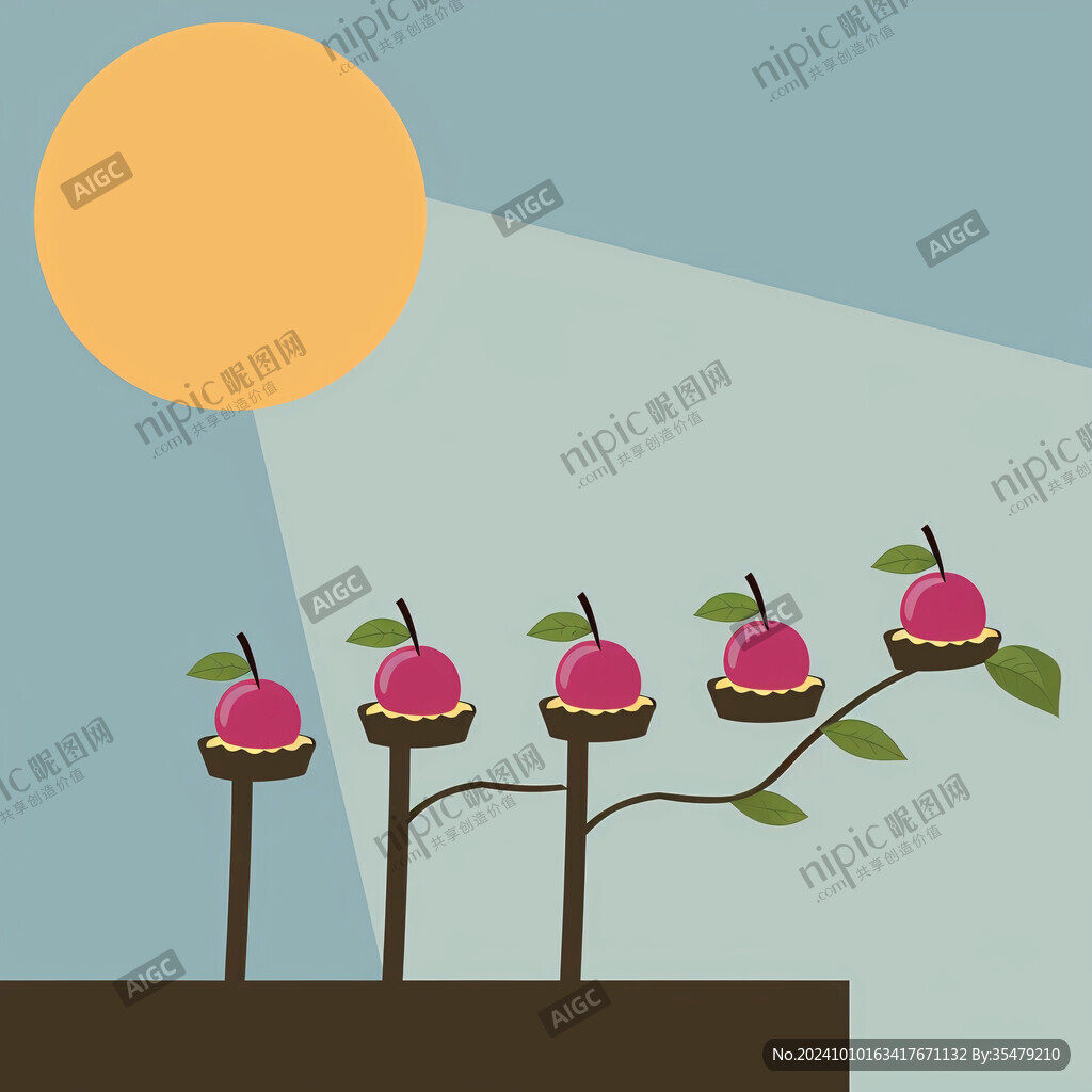 苹果树插画