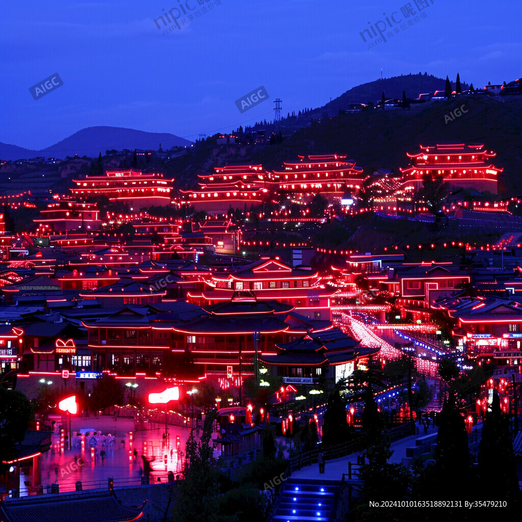 千户苗族夜景