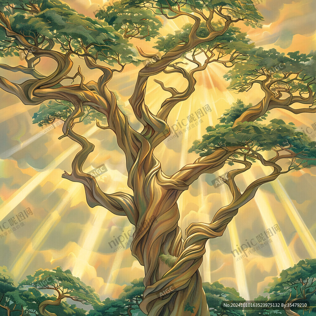 高端大气迎客松