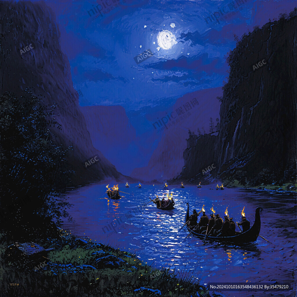 星月河幻想插画