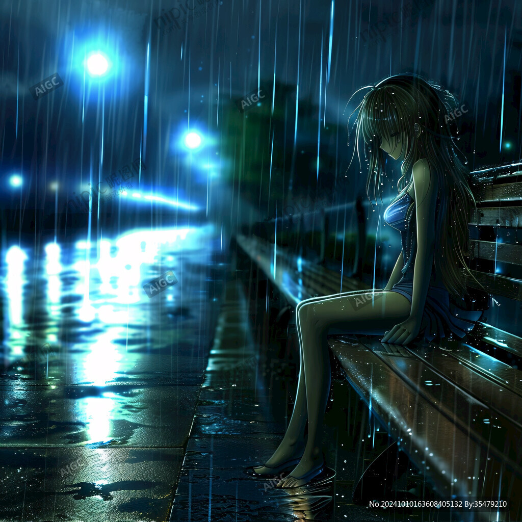 雨夜背景墙