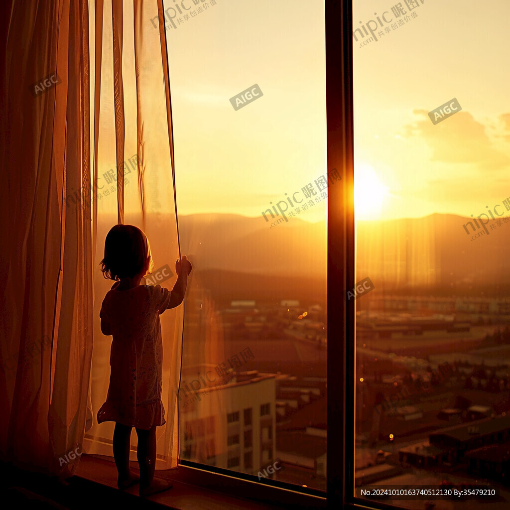 窗外的夕阳