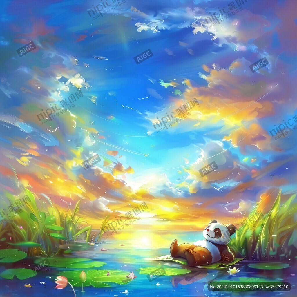 大熊猫油画