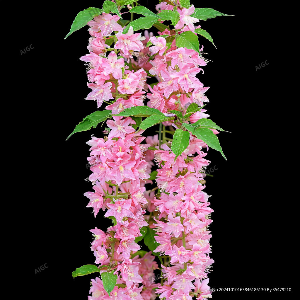 深粉色锦带花