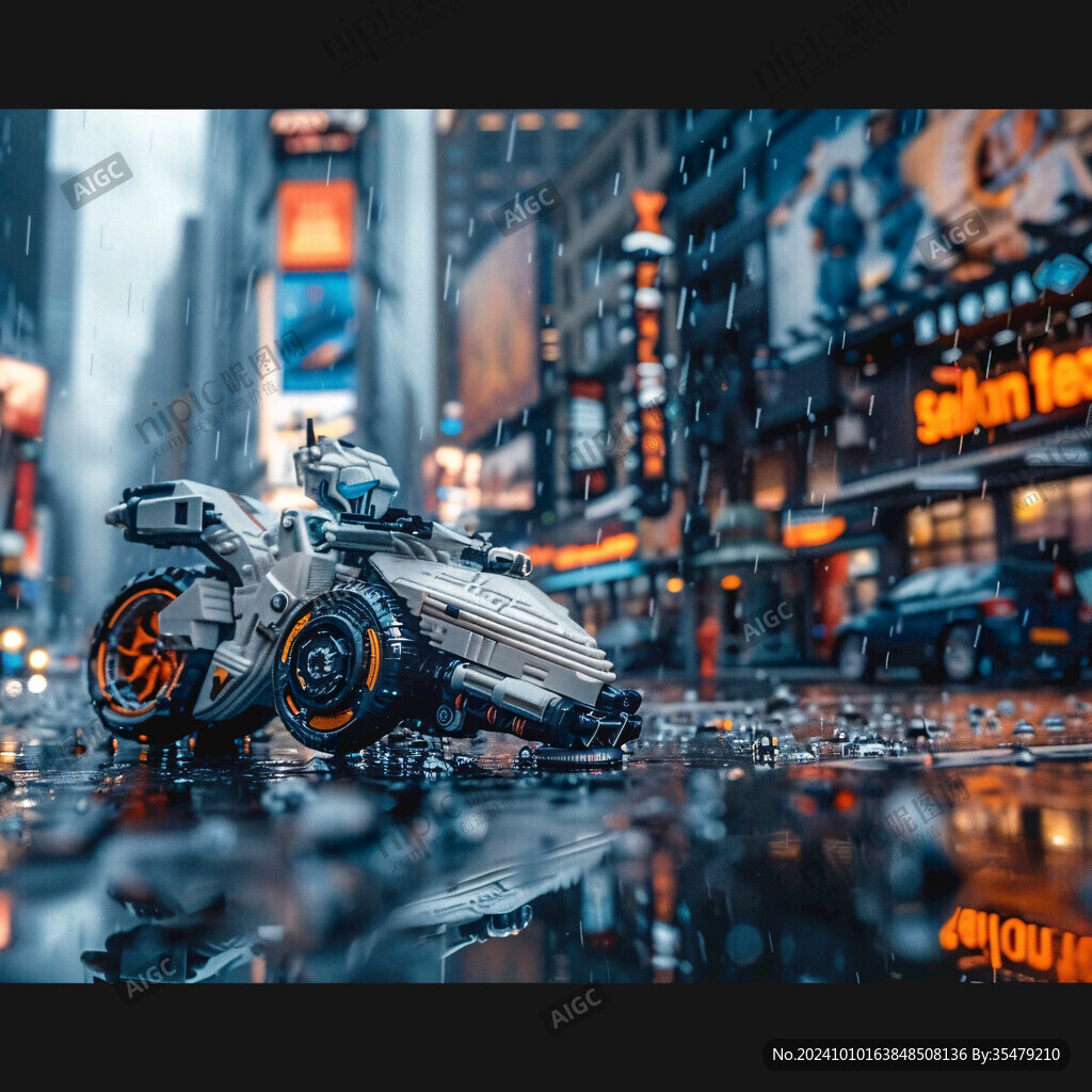 雨天摩托车