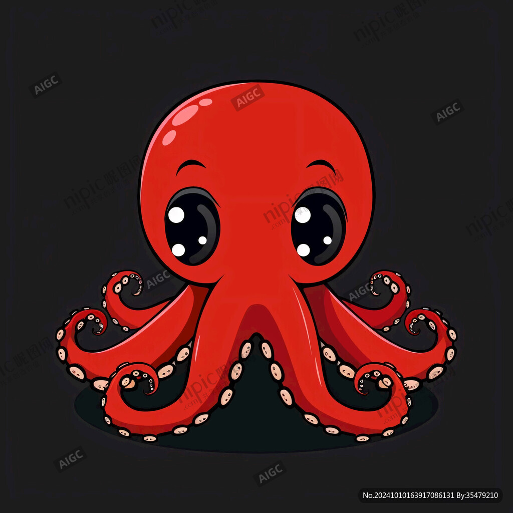 卡通动物章鱼