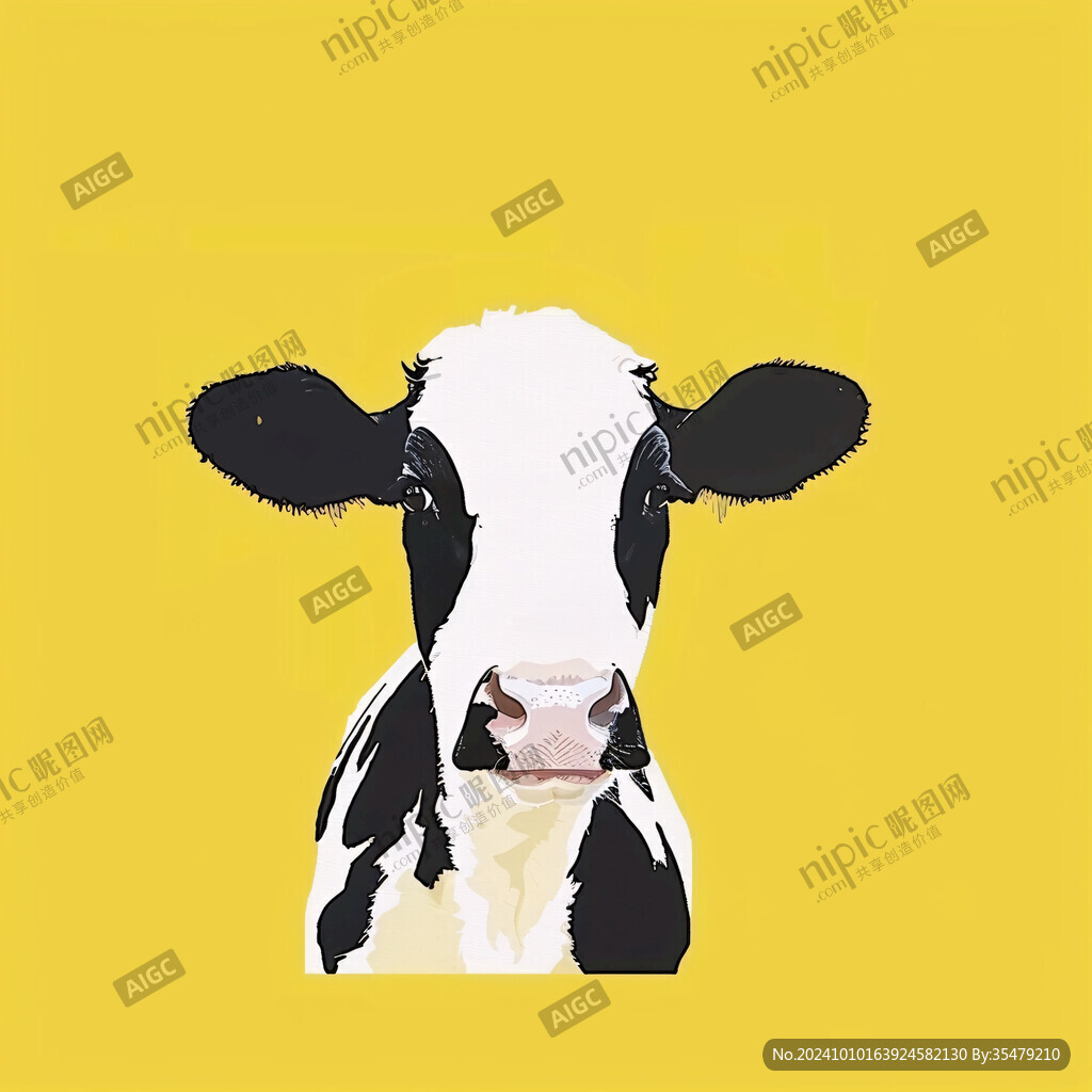 奶牛插画动作延展