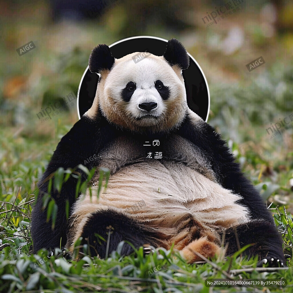 躺姿的熊猫