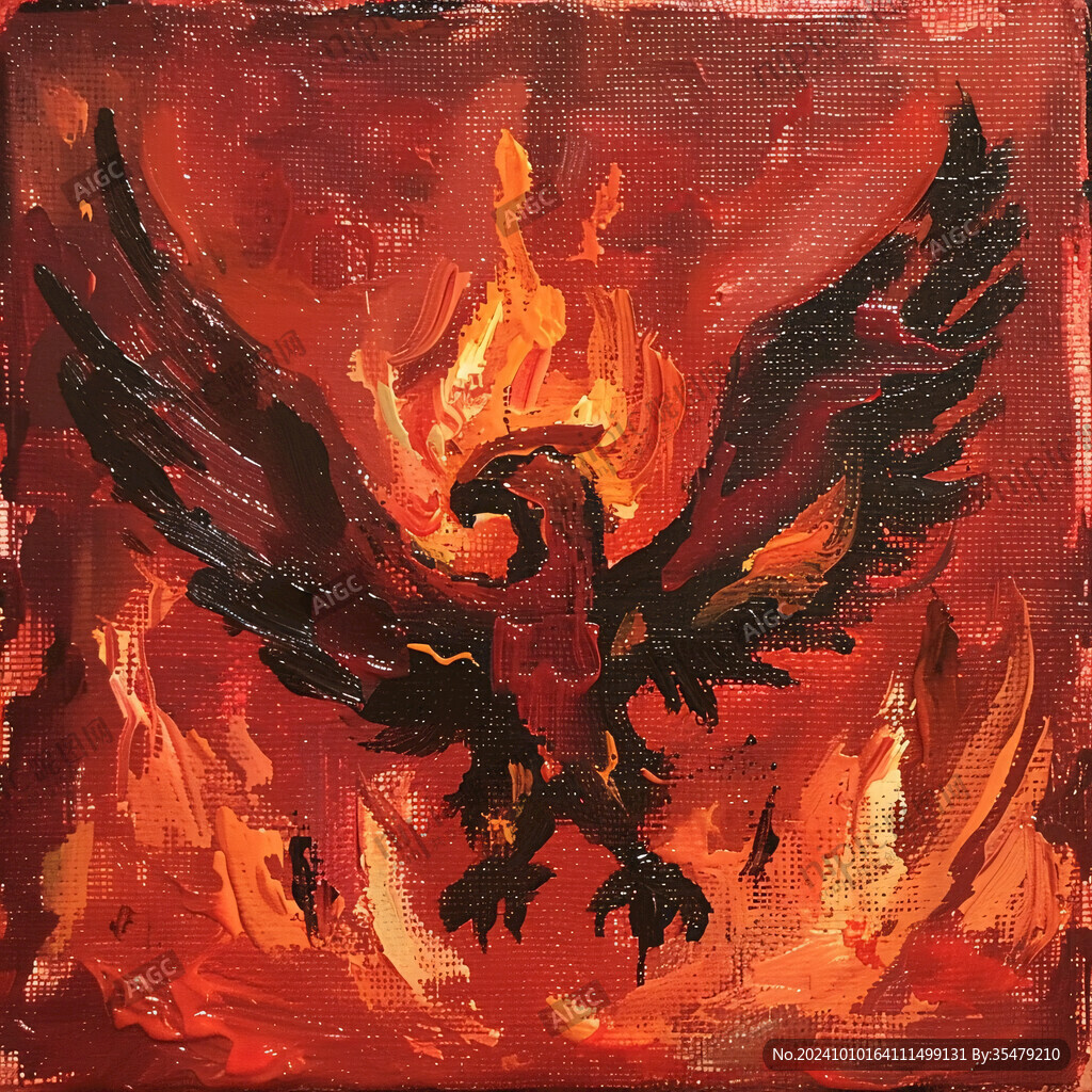 火凤凰插画