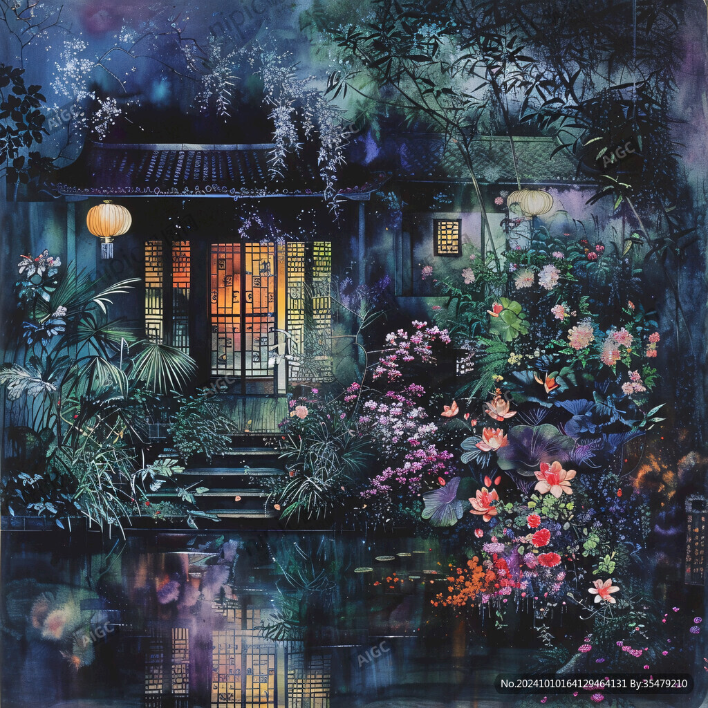 烟雨楼插画