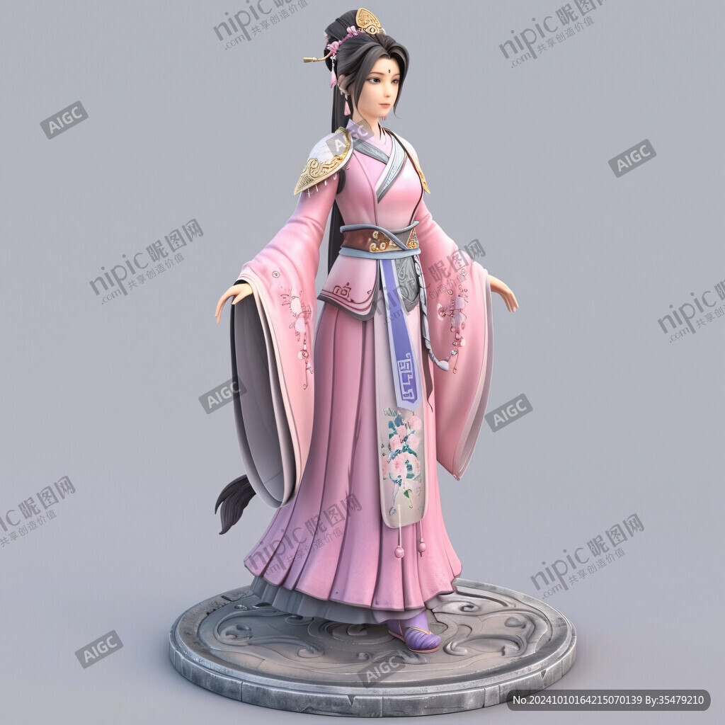 古典宫女模型