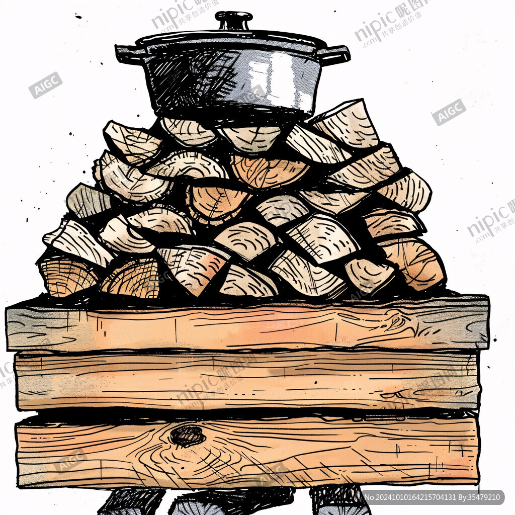 石磨豆腐插画