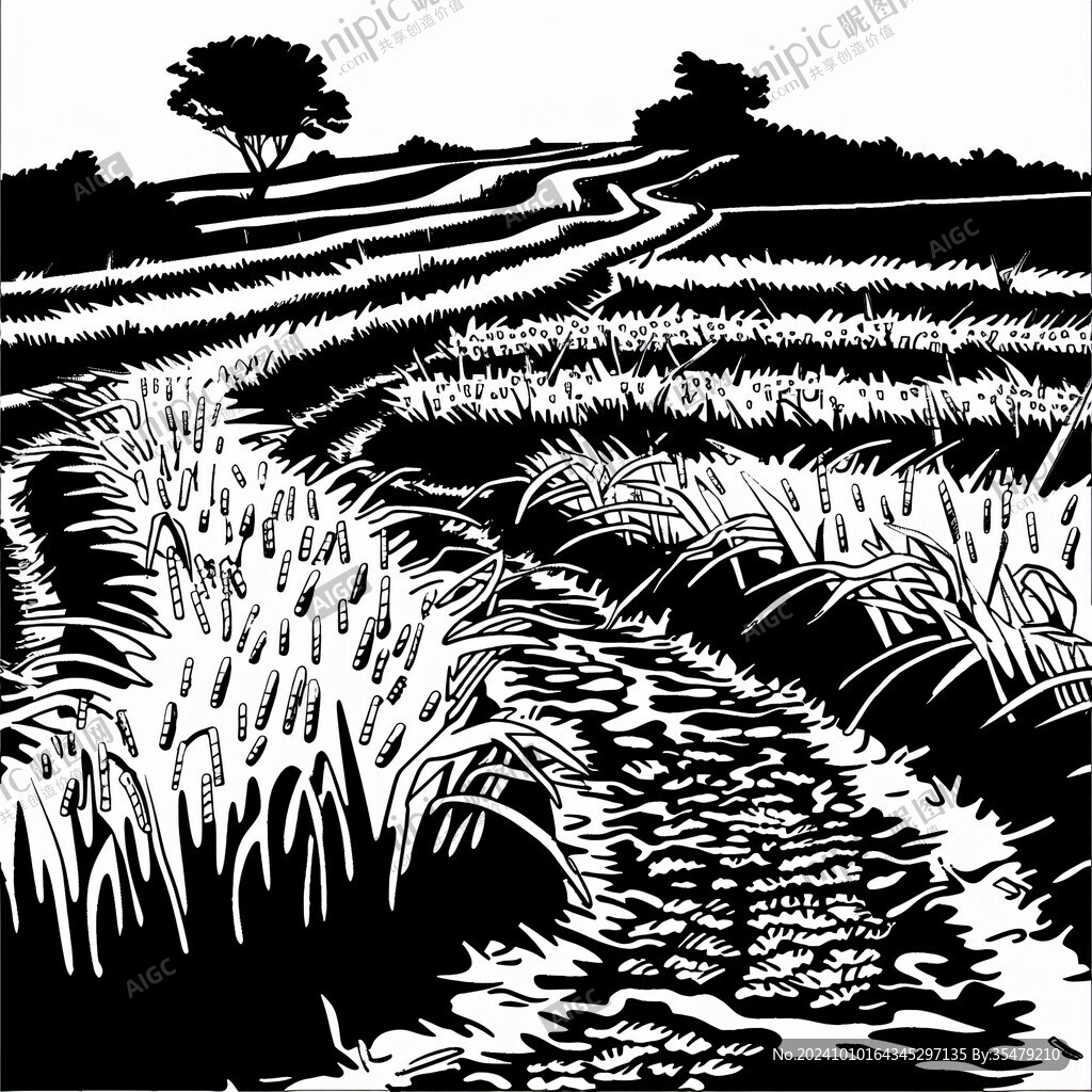 大米手绘版画