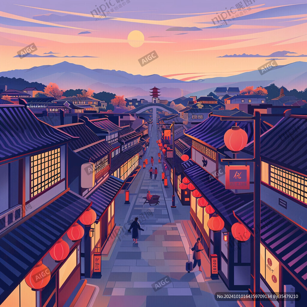 北宋古城插画