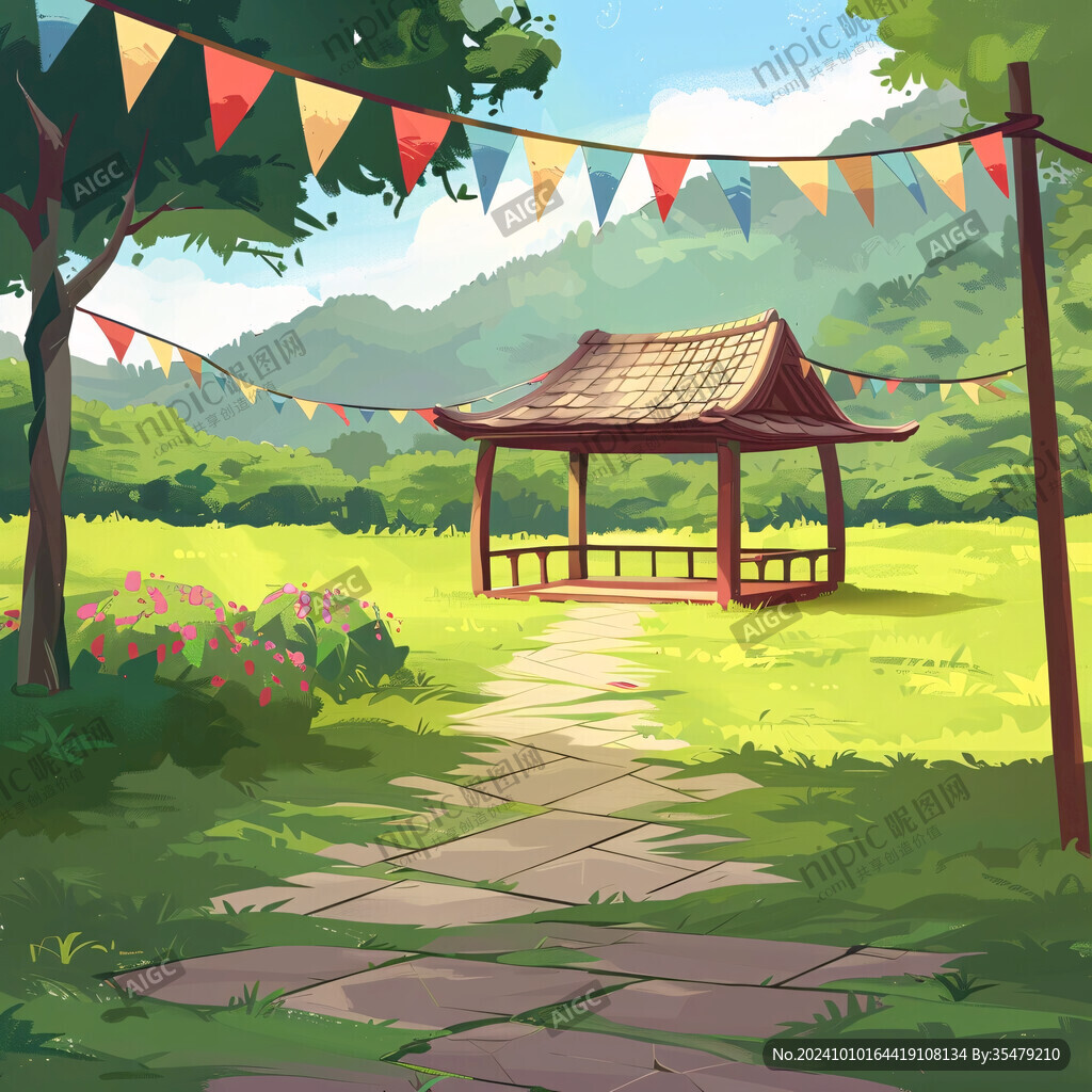 室外场景插画