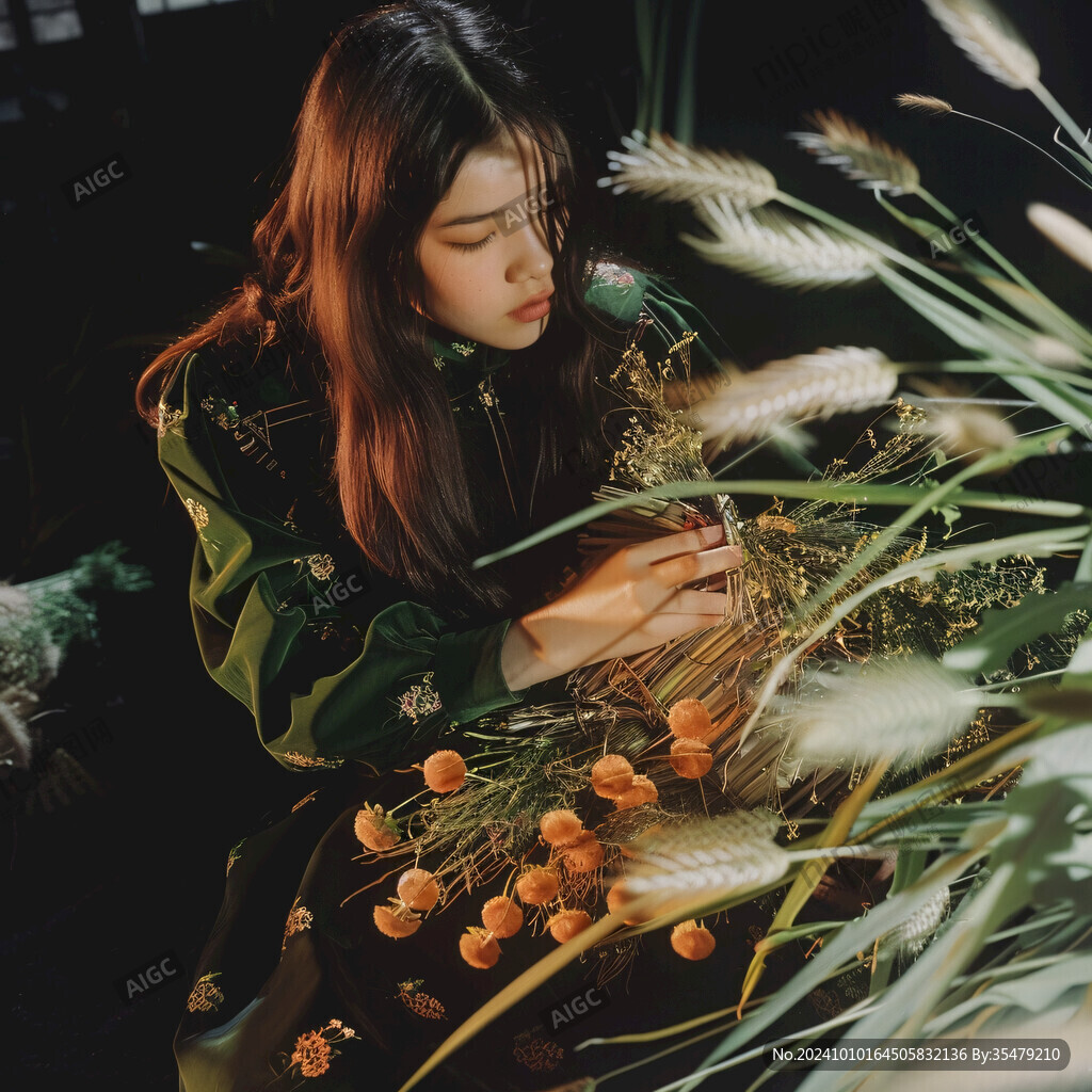 唯美少女与花系列