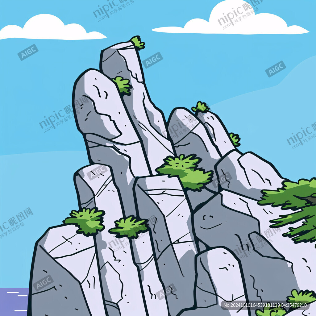 石林插画宣传素材背景