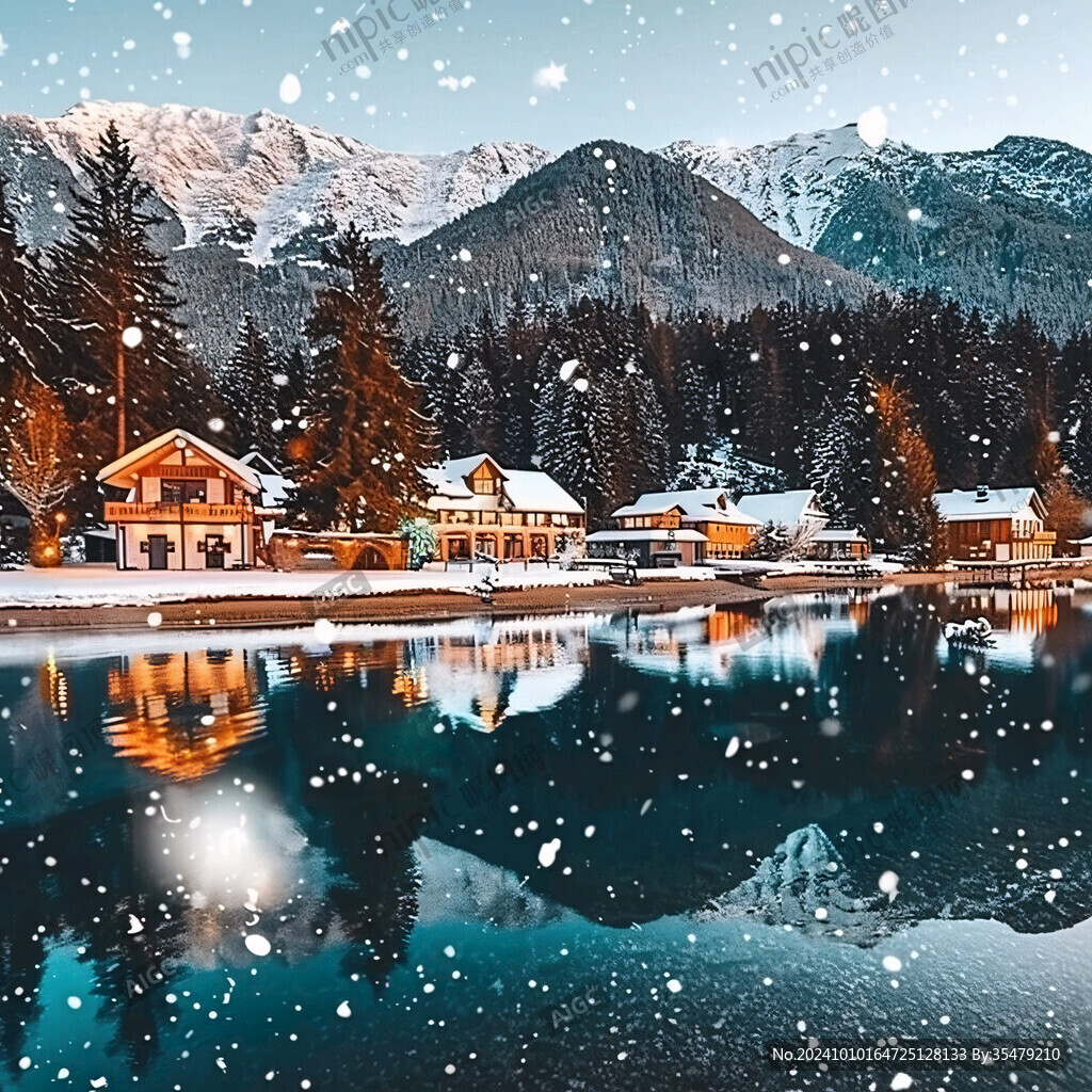 冬季大冬天冬季雪景