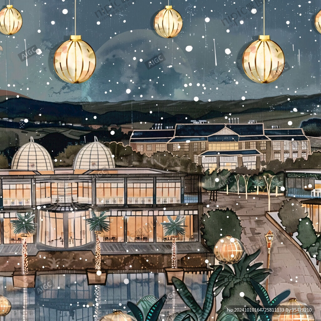 雪乡插画