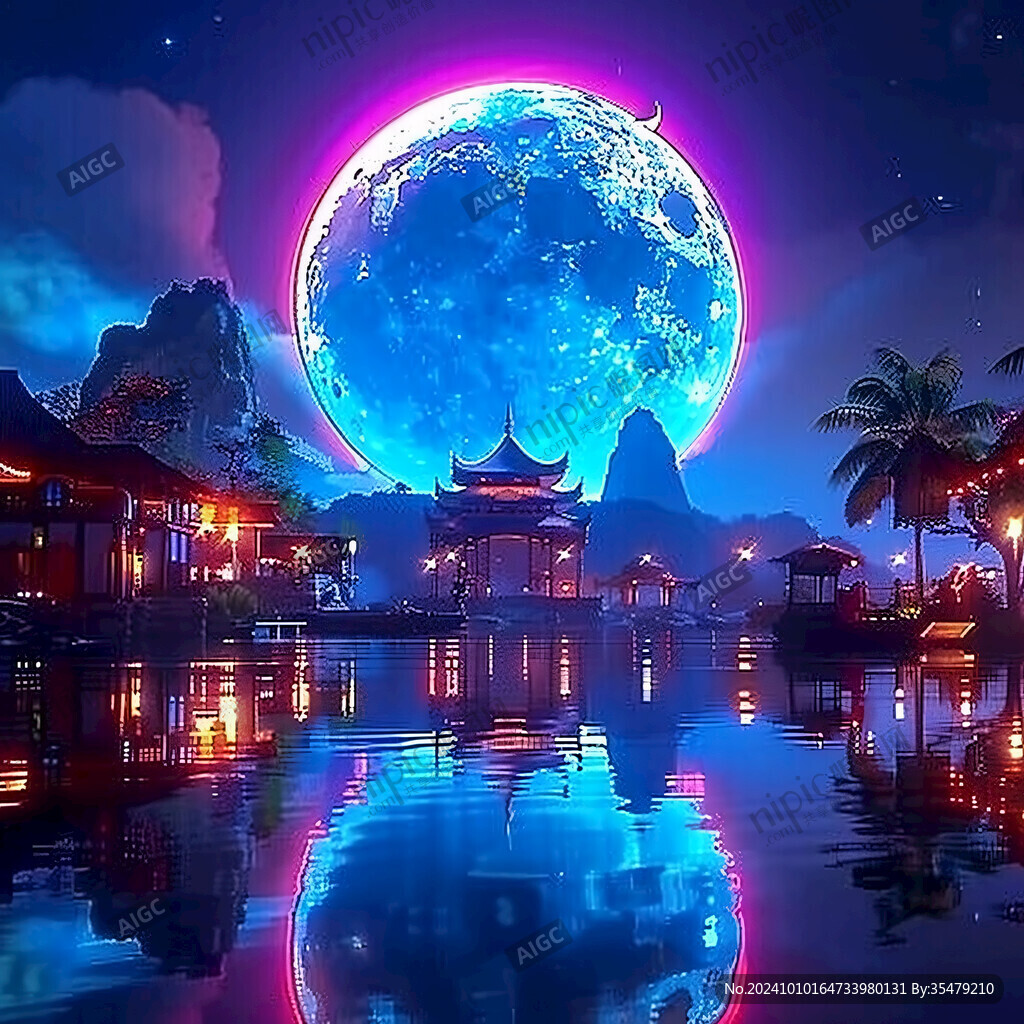 梦幻中秋节场景